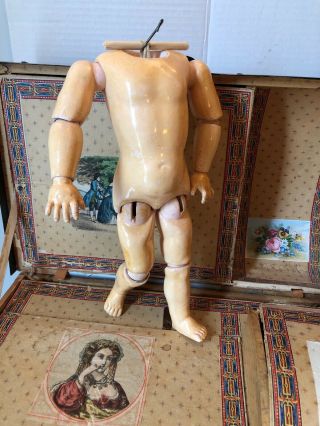 Wonderful Antique German Kestner 11” Doll Body.  Factory Paint