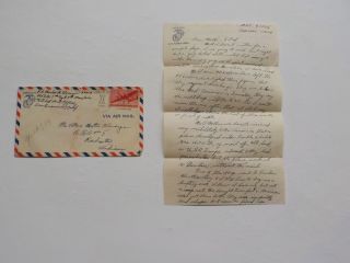 Chinese Civil War Letter 1946 Plane Toss Mail 7th Marines Tangshan China Usmc