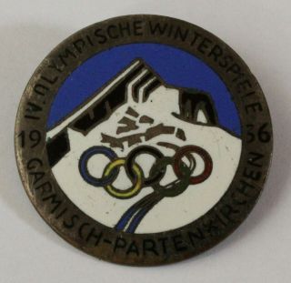 German Ww 2 Visitor Badge - Olympia 1936 Wintergames - Garmich