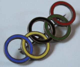 German Ww 2 Badge - Olympia 1936 Berlin - Olympic Rings - Large Size