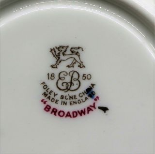 EB Foley 1850 Broadway Pattern Bone China Tea Cup & Saucer England 4