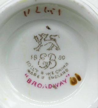 EB Foley 1850 Broadway Pattern Bone China Tea Cup & Saucer England 5