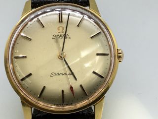 Vintage 18k Yellow Gold Omega Automatic Seamaster 165.  001 Caliber 552 Wristwatch