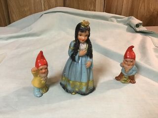 Vintage Cute Rubber Toys Made In W.  Germany Princess And Elf’s.  Non Squeaking
