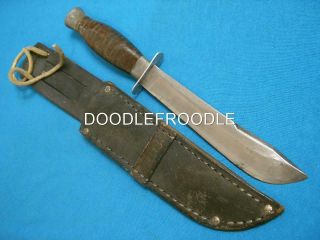 Vintage Custom Trench Art? Combat Fighting Survival Bowie Knife Hunting Skinning