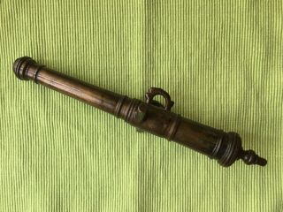 ANTIQUE OLD,  NAVAL,  BRONZE,  SHIP CANNON,  LANTAKA 4