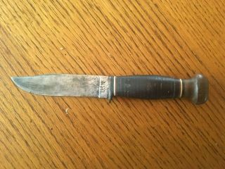 Robeson Shuredge No.  20 Usn Mki Knife Wwii Us Navy W/rare Wood Pommel