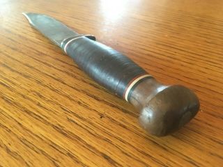 Robeson ShurEdge No.  20 USN MkI Knife WWII US Navy w/rare WOOD Pommel 2
