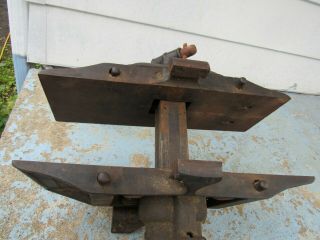 RARE ANTIQUE 1891 EMMERT VISE VICE CARPENTRY BLACKSMITH 9