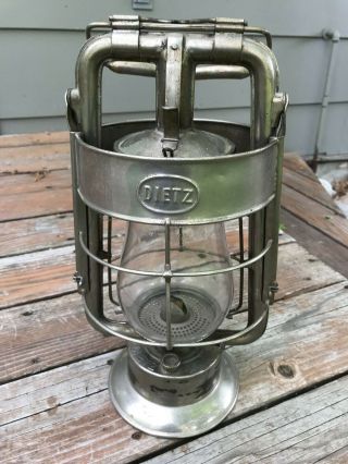 Vintage - Dietz King Fire Department Lantern With Glass - 1907