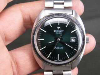 Vintage Tissot Seastar 2481 Stainless Steel Swiss Made Date Automatic Mens Watch