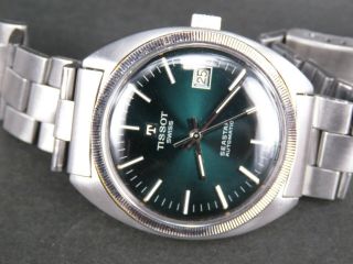 VINTAGE TISSOT SEASTAR 2481 STAINLESS STEEL SWISS MADE DATE AUTOMATIC MENS WATCH 5