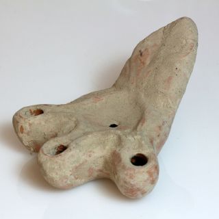 Holy Land Circa 1000 - 1400 Ad Terracotta Oil Lamp - Intact