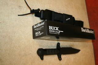 BUCK KNIFE MODEL 184 BUCKMASTER - 1984 - RARE BLACK EARLY 1ST MODEL - NOS/NIB 11