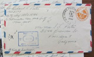 WWII letters,  D - Day 1st Division 18th Inf.  