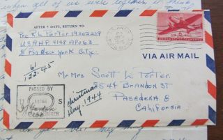 WWII letters,  D - Day 1st Division 18th Inf.  