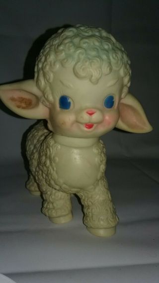 Sun Rubber Co Lamb Sheep Squeaky Toy 1961 Vintage Rare