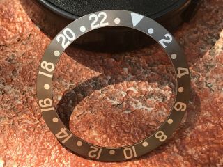 Vintage Rolex Gmt Master Faded Brown And Silver Font Bezel Insert 6542 1675/8/3