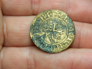 Un Researched Medieval Bronze Jetton Token / Coin ? Metal Detecting Detector