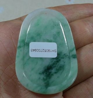 Cert ' d Fine Natural Type A Jadeite Jade Phoenix Flower Pendant 0943 5