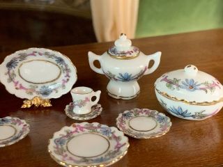 Elizabett Andrew Vintage Porcelain RARE 28PC Dinnerware Mini Dollhouse 6