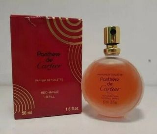 50 Ml Vintage Panthere De Cartier Perfume Big 1.  6 Oz Parfum De Toilette Refill