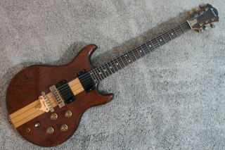 Vintage 1977 Ibanez Guitar Musician Brown Stain Neck Through Electric 6 String