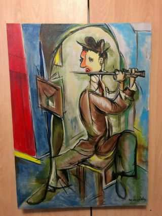 Max Weber American Russian Oil Painting On Canvas Signed 20  X 27.  5
