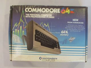 Vintage Commodore 64 Personal Computer,  With Box