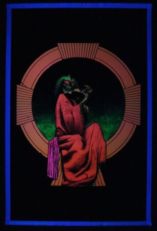 Vintage Velvet Grateful Dead Blacklight Poster Blues For Allah Philip Garris