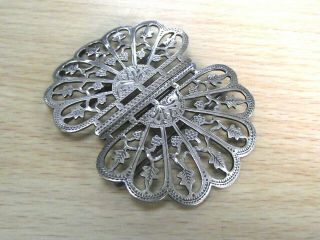 ANTIQUE SILVER NURSES BELT BUCKLE - BIRMINGHAM 1902 - SYDNEY & Co 2