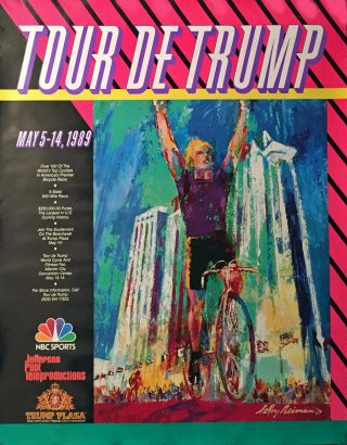 Vintage Donald Trump Tour De Trump Cycling Poster Vintage 1989 Leroy Neiman