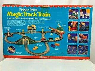 Rare Vintage 1988 FISHER PRICE MAGIC TRACK TRAIN Hand Crank Powered Complete Box 2