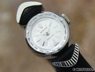 Rolex Rare Ladies Swiss Made Luxury 18k Solid White Gold 1966 Luxury Watch Je16