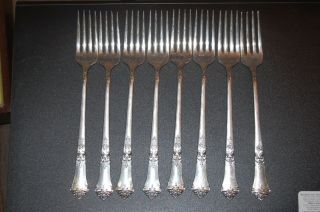 (eight) State House Sterling Silver Flatware Stately Dinner Forks
