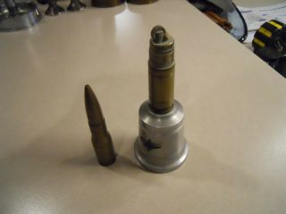 Antique Military WWII Trench Art Cigarette Lighter World War 2 Bullet Airborne 3