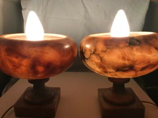 Vintage Retro Alabaster Lamp Bases with Urn Shape - Gorgeous 2