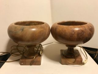 Vintage Retro Alabaster Lamp Bases with Urn Shape - Gorgeous 4