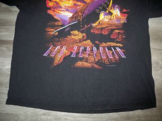 Vintage 90s Led Zeppelin Zoso WInterland Band Rock Shirt Men ' s XL Black T - shirt 5