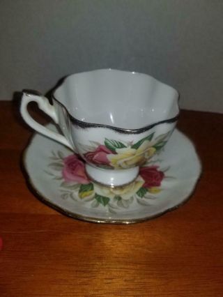 Vintage Queen Anne Tea Cup and Saucer - Fine Bone China - 