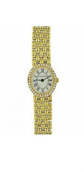 Vintage Tiffany & Co 14K Yellow Gold and Diamond Ladies Watch RARE COLLECTIBLE 3