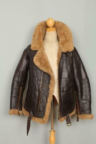 Mens RAF Irvin WWII Style B - 3 Sheepskin Winter Flight Jacket Large 3