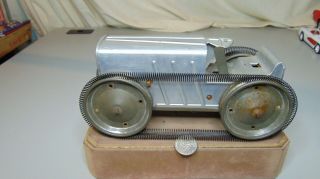 Vintage Louis Marx & Co Silver Wind Up Tin Tractor N.  Y.  200 5 Ave