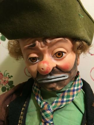 Vintage ©1955 BABY BARRY TOY CO.  Emmett Kelly ' s WILLIE THE CLOWN Doll Hobo 2
