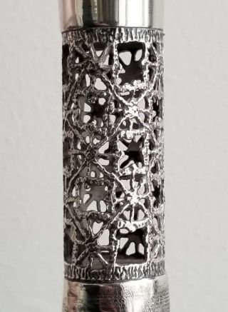 Pair silver P.  Sarpaneva ' Pitsi ' candlesticks ' 71 Mid Century Modern brutalist 3