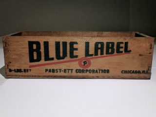 Vtg Pabst - Ett BLUE LABEL 2 Lbs.  Pasteurized Process WOOD CHEESE BOX Graphic 2