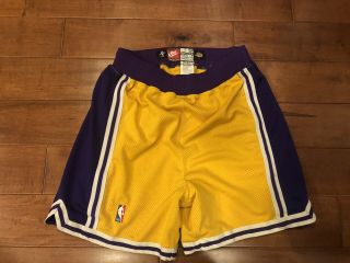 Men’s Vintage Nike Los Angeles Lakers Shorts Pro Cut 97 - 98 Team Issued 40,  2