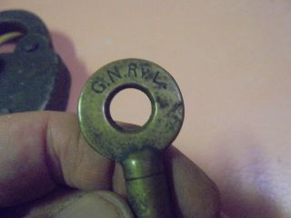 Vintage Iron Adlake No.  48 Lock with GNRY L.  Key 3