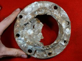 WW2 German V2 Rocket A4 piece Turbo Pump connector pipe gasket BIG MARKED wwII 8