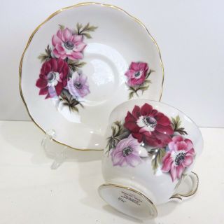 Vintage Royal Vale England Bone China Teacup & Saucer Ridgway Pottery Patt 8169